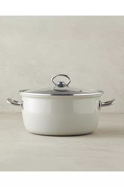 Sartagi geëmailleerde braadpan  cm beige