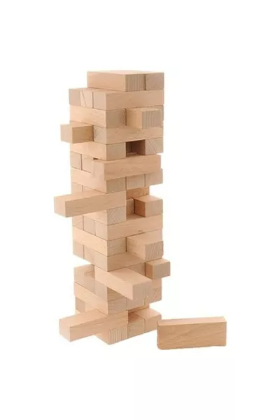 Large Size Natural Wood Balance Game Tower Game Piece