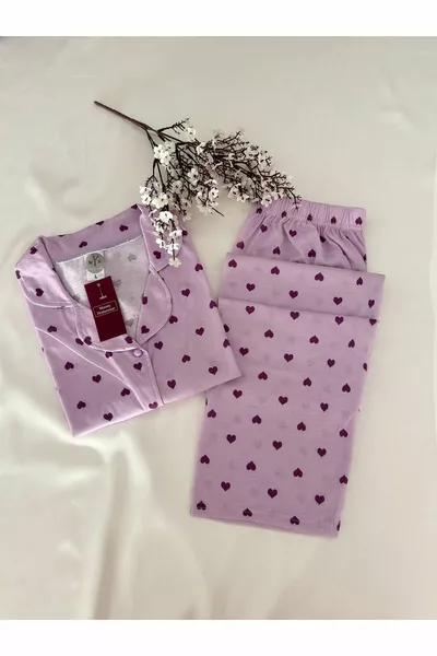 2-Piece My Heart Lilac Jersey Pajama Set