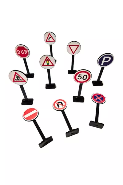 Verkehrszeichen, Verkehrsschilder, Pädagogisches Holzspielzeug