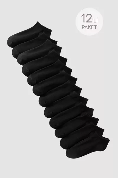 جوارب ستيب أساسية سوداء، مجموعة من 