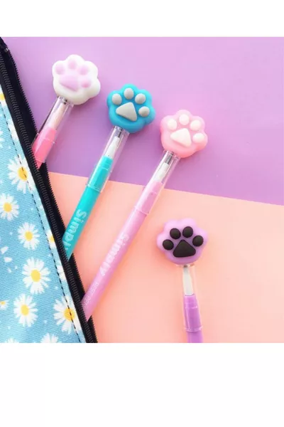 Penna a forma di zampa di gatto che depone uova, set da 4