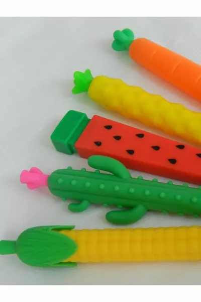 Набор многофункциональных ручек, 5 шт., с грифелем 0,7 мм (АРБУЗ, МОРКОВЬ, КУКУРУЗА, КАКТУС, АНАНАС)