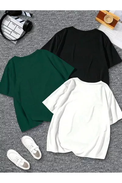 مجموعة مكونة من 3 قطع للأطفال للجنسين تي شيرت واسع مطبوع بطبعة لوس أنجلوس