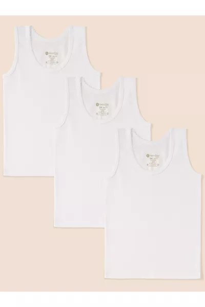 Girls' Organic Cotton Ribbed 6-Pack Crochet Tank Top