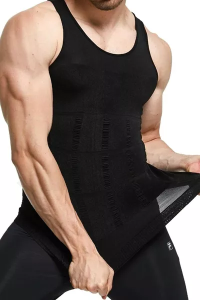 Men's Athletic Corset Waist Chest Belly Shaper Tightener Posture Support
