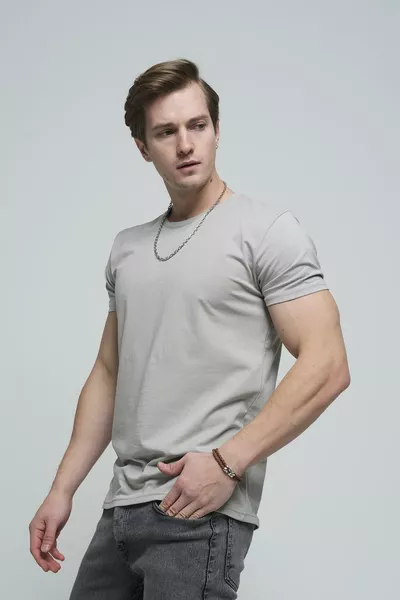 Ftx Slim Fit Men's Basic T-Shirt with Lycra Crew Neck