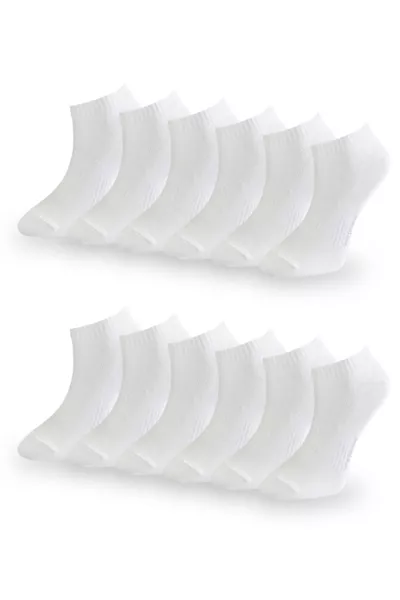 جوارب قصيرة قطنية بيضاء عدد 