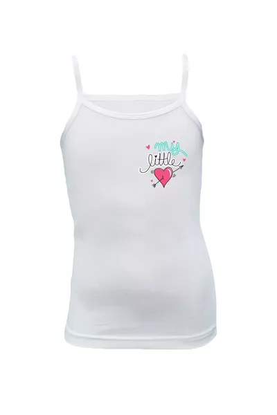 Girls' 5-Pack MyLittle Printed Cotton Spaghetti Strap Tank Top with Lycra