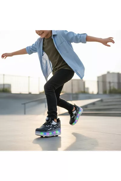 SCARPE SPORTIVE CON LUCI BREVETTATE & SNEAKERS CON RUOTE