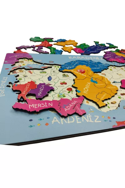 Türkiye Puzzle ve Kültür Haritası Yapboz Eğitici Oyuncak