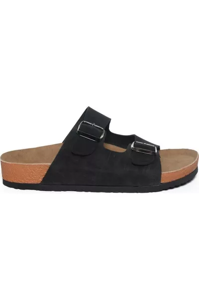 Unisex Orthopedic Sole Comfort Model Slippers Double-Strap Buckle Daily Comfortable Outdoor and Indoor Slippers