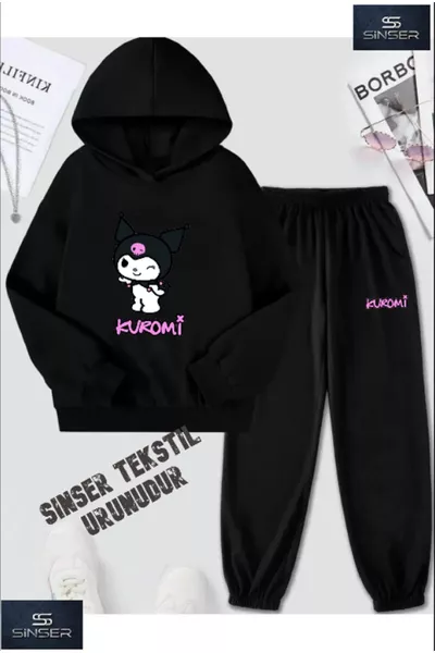 Hooded Kids KUROMI Printed Tracksuit