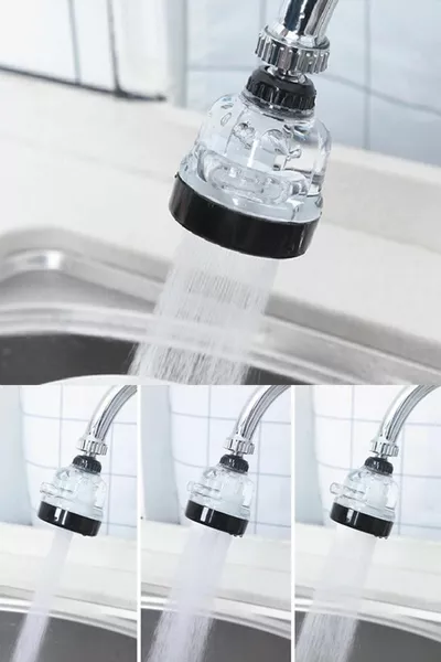 Прозрачная экономичная насадка для крана с вращающейся головкой, напорная мойкувая насадка с спиральным соплом, 3-функциональная головка крана