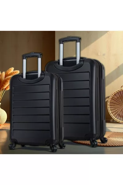 مجموعة حقيبتين روبي أبس، متوسطة وكبيرة الحجم، باللون الأسود