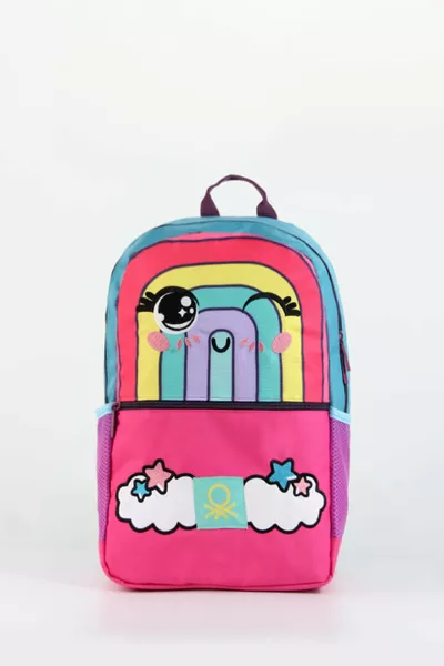 Rainbow Pattern Girls' Elementary School Backpack
