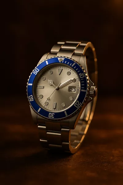 ساعة يد رجالية معدنية باللون الفضي للموسم الجديد مع سوار، هدية ليوم الأب