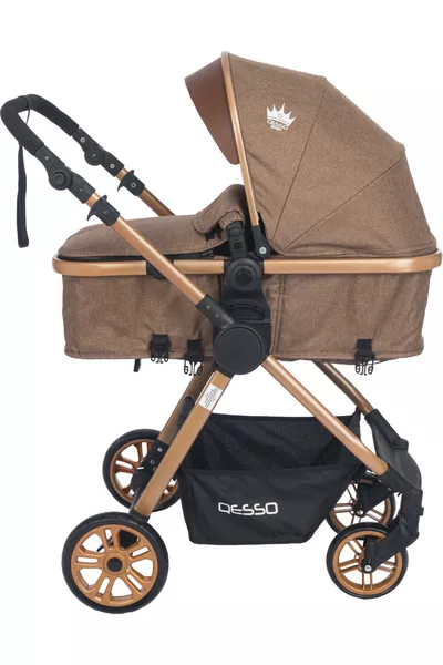 Esse Model Gold Travel Baby Stroller Luxs Car Seat Coffee