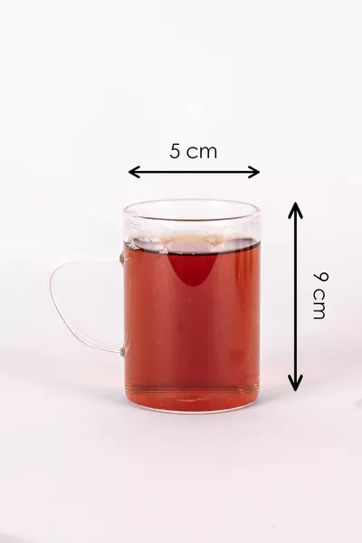 Lot de 6 tasses mug en verre borosilicaté résistant à la chaleur  ml