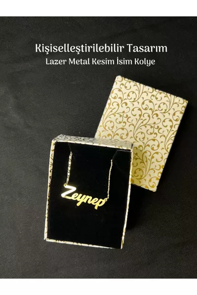 قلادة باسم مخصص تصميم خاص جودة عالية فولاذ لون ذهبي قابل للتخصيص كهدية