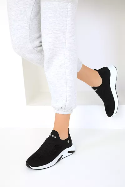 Schwarze Damensneaker 