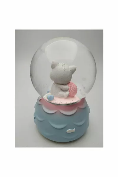 Очарователна котка снежна топка и музикална кутия за подарък koza