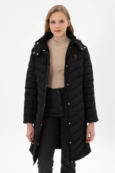 معطف نسائي أسود 