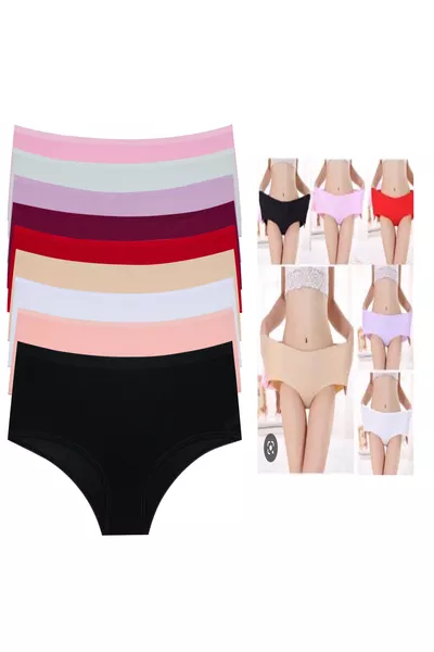 Комплект с 9 броя висока талия от еластичен и мек бамбук