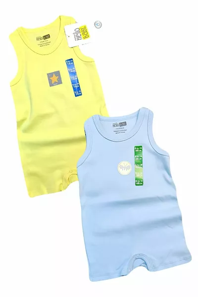 Set estivo per neonati maschi con tutina a spalline due pezzi prodotti estivi per bambini