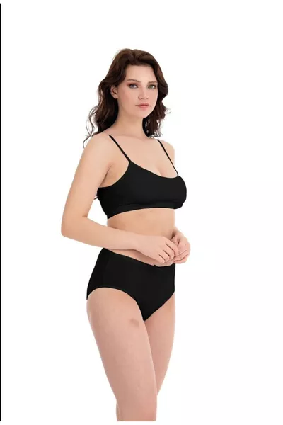 نسائي، حمالة صدر نصفية بثلاثة ألوان، بحمالات خيطية، بحشوة (مقاس )