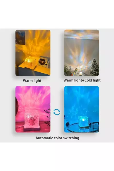 Кристальные северные огни -цветный проектор ночника