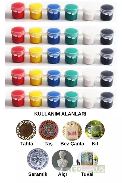 5 броя 6-те 3 мл акрилни бои, за рисуване на мероприятия, детско рисуване