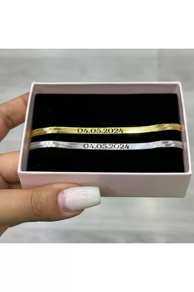 Именной итальянский браслет на заказ для пары, концептуальный подарок для возлюбленного или друга на Новый год