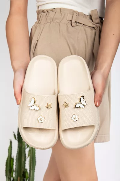 Женские шлепанцы на высоком каблуке для пляжа, бассейна и ежедневного ношения