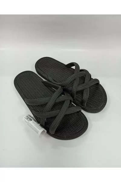 Dames zwarte slippers