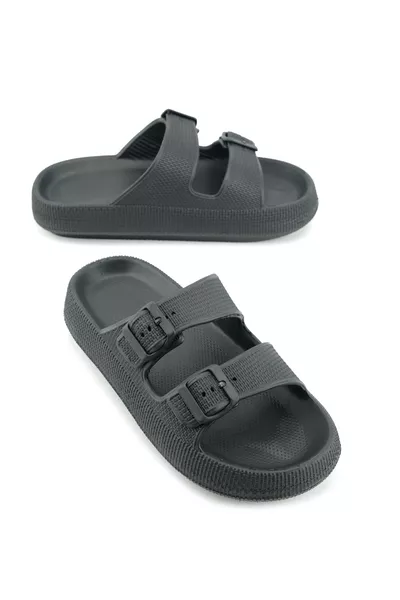 Sandales d'été pour hommes avec deux brides, réglables, adaptées aux surfaces humides, en EVA