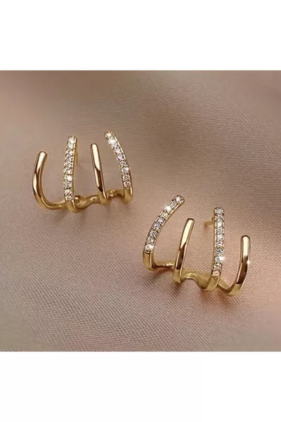 Multi-View Zircon Stone Earrings