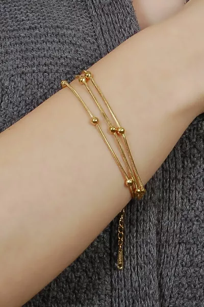 Three-Chain Steel Dorica Bracelet