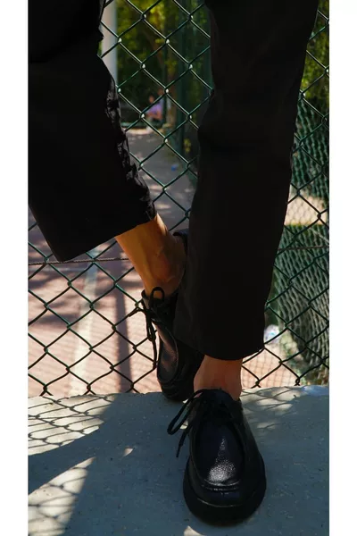 Siyah Hakiki Yumuşak Deri Sisley Design Erkek Sneaker