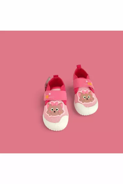 Children's Unisex Linen Non-Slip Velcro Slippers for Home, School, Nursery, Kindergarten Daily Use