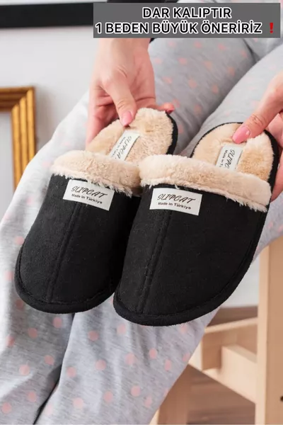 Fur-Lined House Slippers Guest Slippers Dowry Bundle Garden Slippers