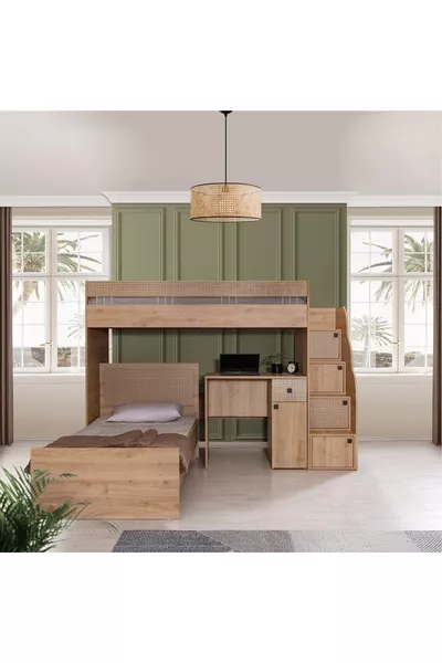 LETTO A CASTELLO RUSTICO SCRIVANIA