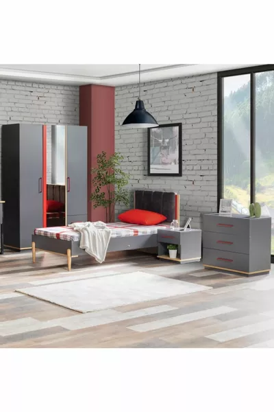 Antre Молодежная комната - шкаф с 3 дверцами, кровать, тумбочка, комод