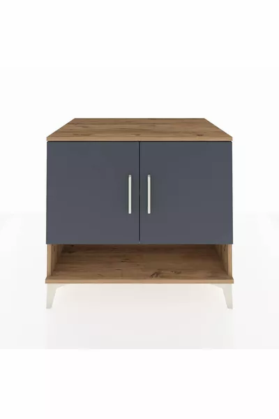 Гардероб Kronos с 2 рафта и 2 врати, бор-антрацит