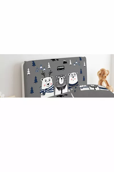 Baza Başlık Kılıfı Sevimli Ayılar Ve Trafik Temalı