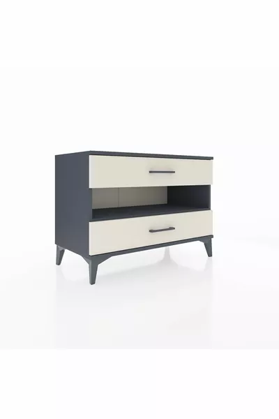 خزانة هايبرينون بدرجين ورف واحد أنثراسيت-حجر العقيق