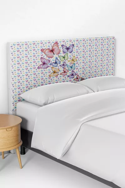 Patterned Children's Room Bed Base Headboard Cover