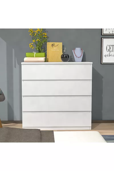 خزانة ذات 4 أدراج من إميّت بياض