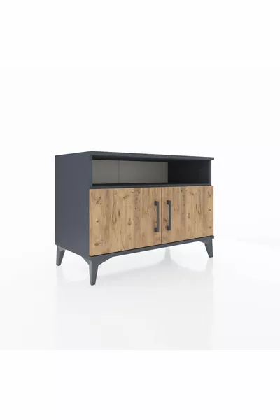 Hyperion Dressoir 2 Planken 2 Deuren Antraciet-Plant