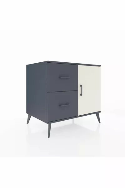 خزانة كرونوس برف واحد ودرجين وغطاء واحد أنثراسيت-حجر رملي/أنثراسيت